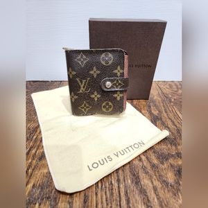 Louis Vuitton Monogram Canvas Compact Zip Wallet